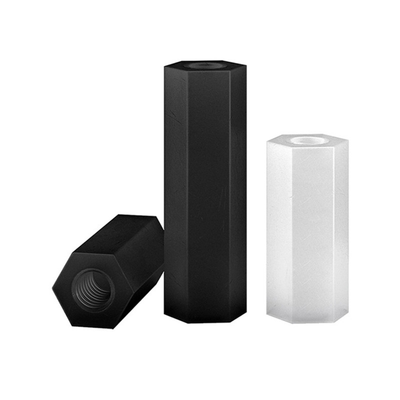 Columna de nylon columna columna hexagonal accesorios eléctricos de tuerca de nylon