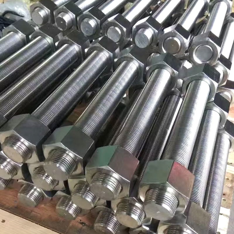 M27*300 PTFE azul/Dacromet cubrió ASTM A320 L7 varillas completamente roscadas
