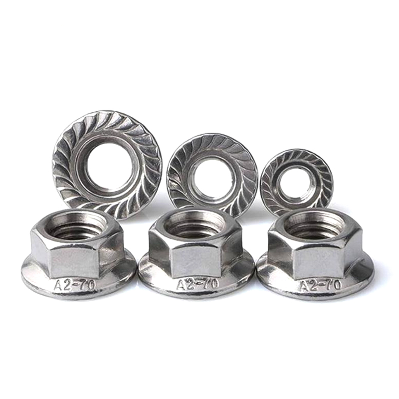Tuercas antideslizantes con brida hexagonal galvanizada M16-1.5