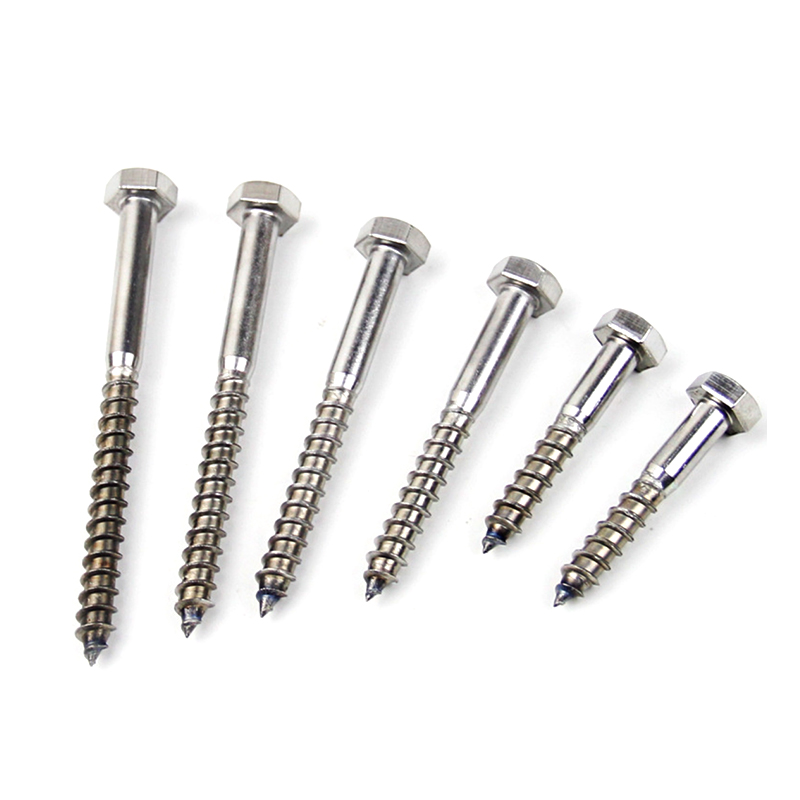 Tornillos para madera con cabeza hexagonal lisa DIN 571