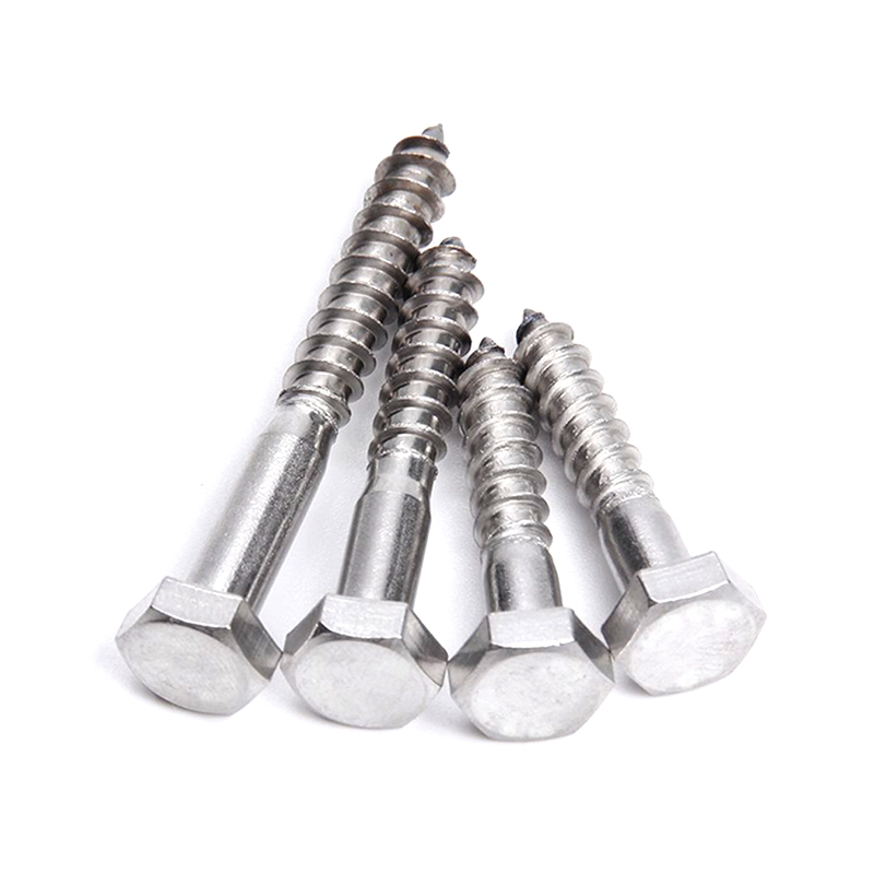 Tornillos para madera de cabeza hexagonal ST5*25 SS316 para carpintería Tornillos para madera de cabeza hexagonal ST5*25 SS316 para carpintería