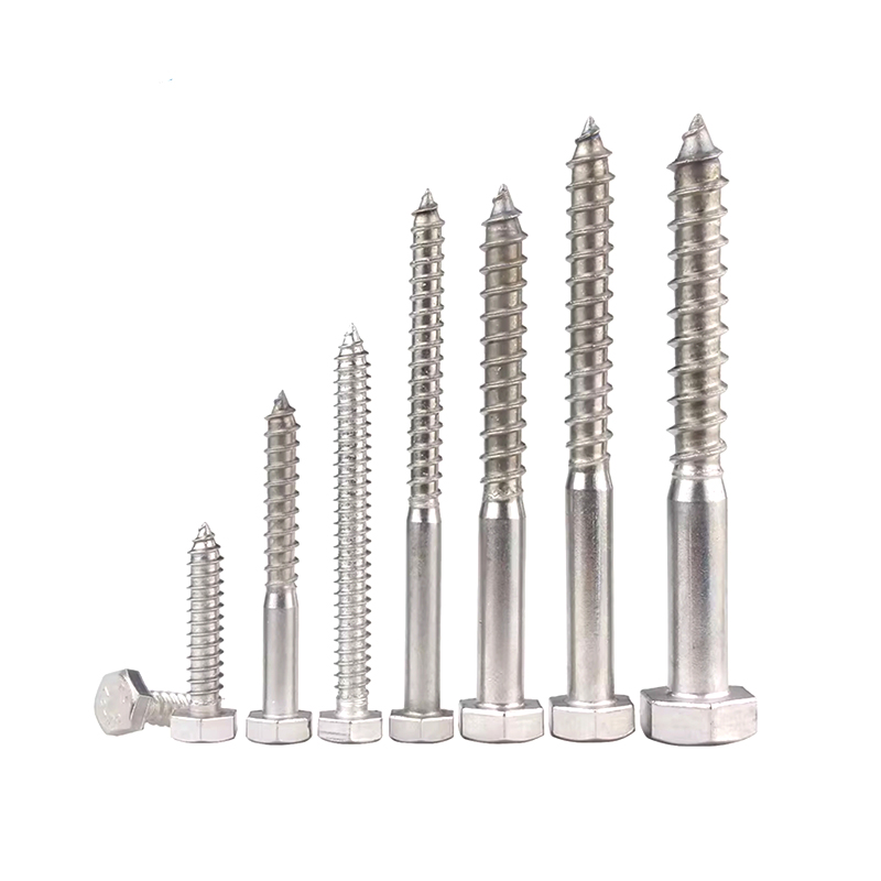 Tornillos para madera hexagonales de acero inoxidable 304 ST5 * 35
