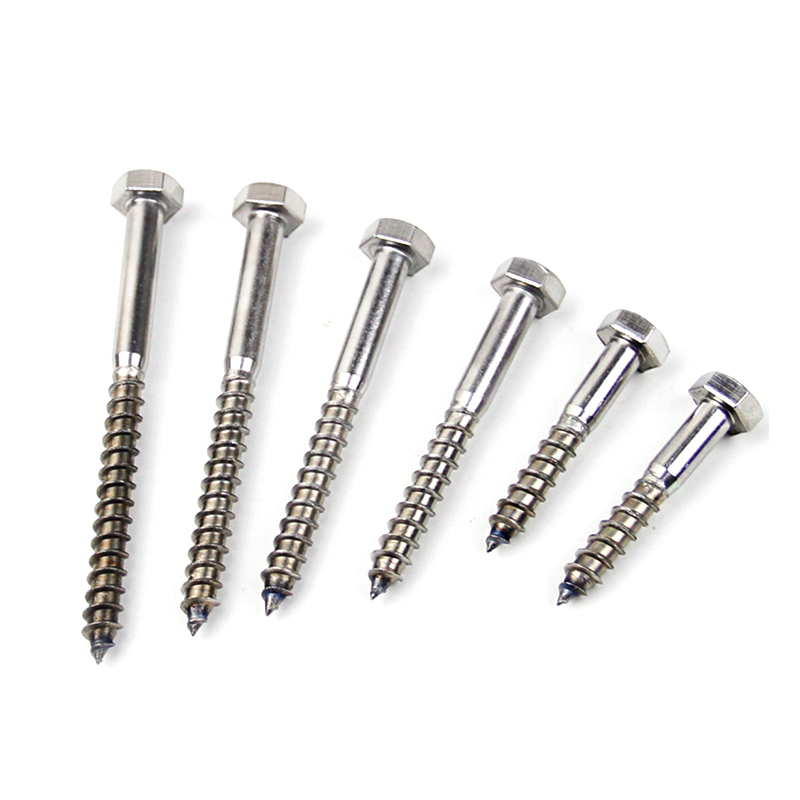 Tornillos para madera hexagonales de acero inoxidable 304 ST5 * 35