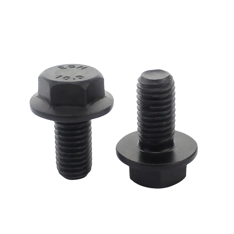 Pernos de cabeza hexagonal con bridas de acero al carbono M5*10 grado 8,8 Pernos de cabeza hexagonal con bridas de acero al carbono M5*10 grado 8,8