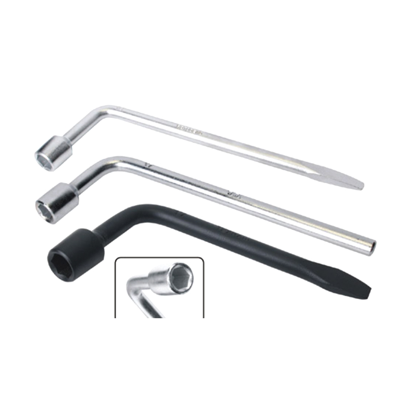 Llave para neumáticos tipo L de acero resistente de 21 mm