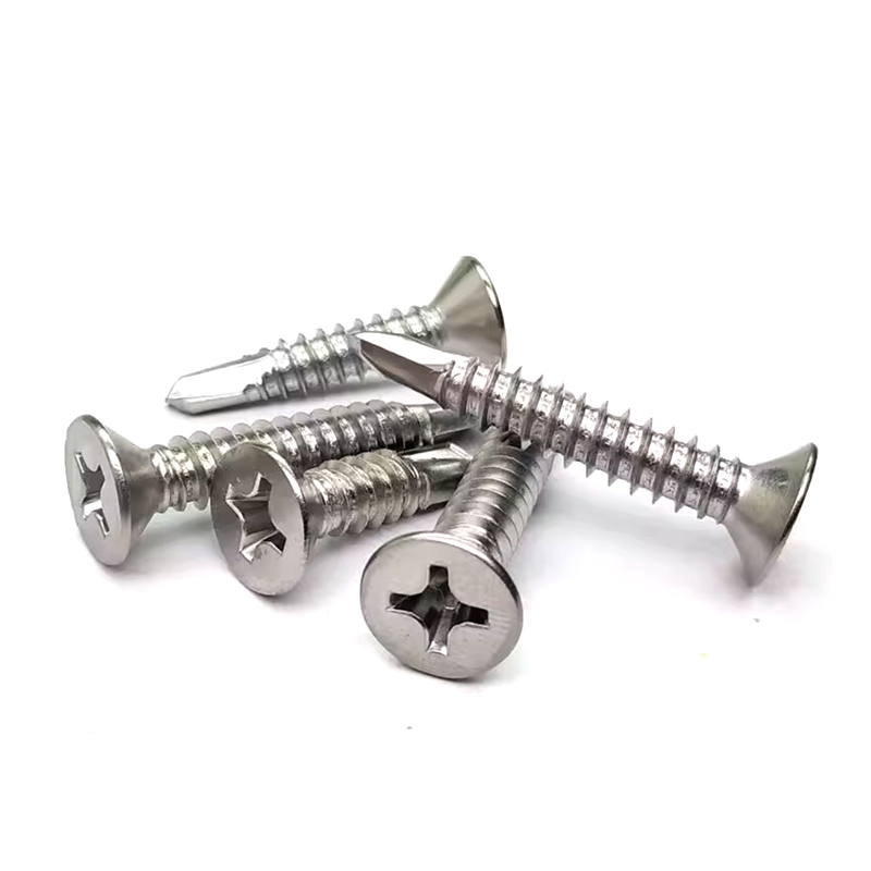 Tornillos autoperforantes de cabeza cruzada llana DIN 7504K SS304