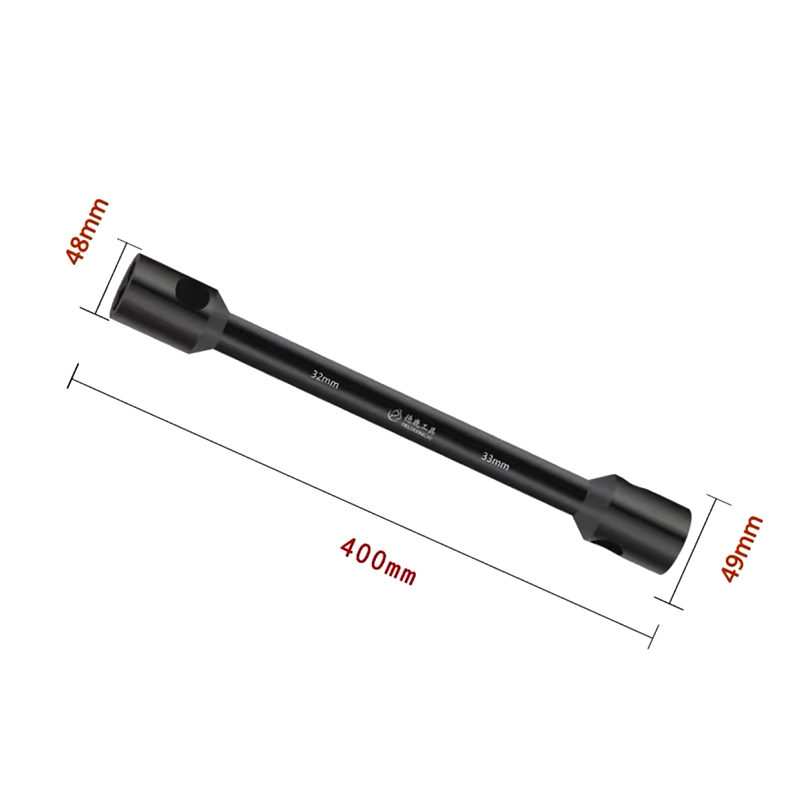 Llave de tuercas con mango recto de doble extremo 10*75*2