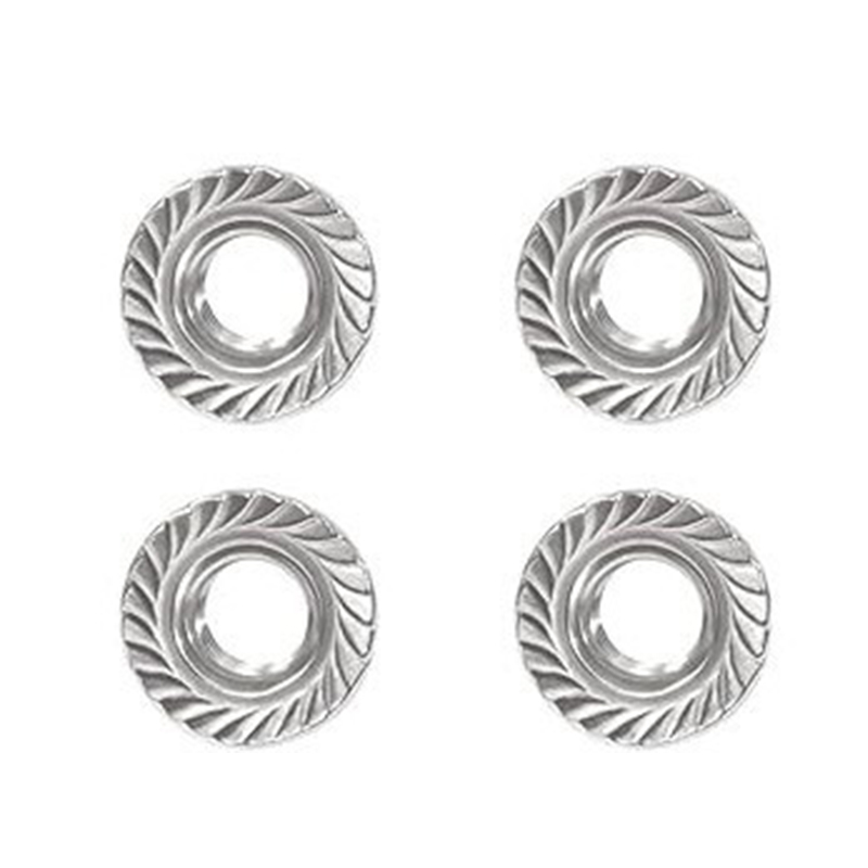 Tuerca hexagonal con brida dentada lisa de acero inoxidable 304 UNC de 3/8 Tuerca hexagonal con brida dentada lisa de acero inoxidable 304 UNC de 3/8