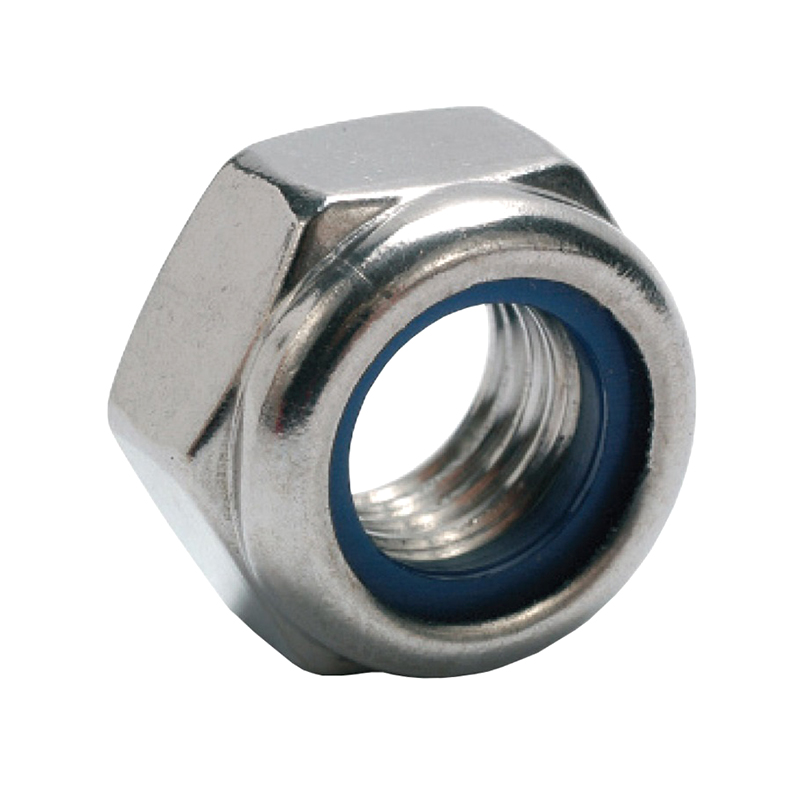 Tuerca de seguridad de inserción de nailon galvanizada de acero al carbono DIN 985 Tuerca de seguridad de inserción de nailon galvanizada de acero al carbono DIN 985